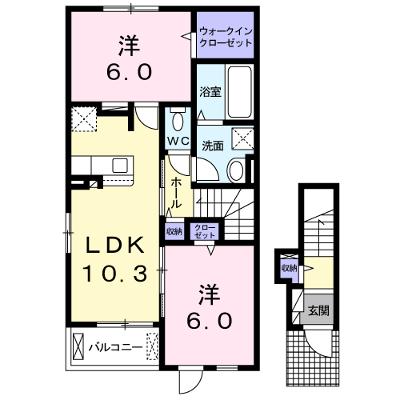 ルミナーレＡ 201【管理NO：1-024978601-02010】 ★家具家電は申し込み後に搬入しますの外観画像