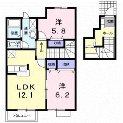 シャルムＢ 203【管理NO：1-011455402-02030】 ★家具家電は申し込み後に搬入しますの外観画像