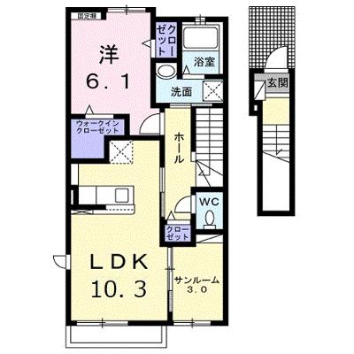 グランディ八重東 204【管理NO：1-026693401-02040】 ★家具家電は申し込み後に搬入します 2026年07月下旬入居可能の外観画像