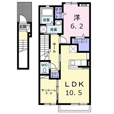 レジデンス　セレノ 203【管理NO：1-026407801-02030】 ★家具家電は申し込み後に搬入します★の外観画像