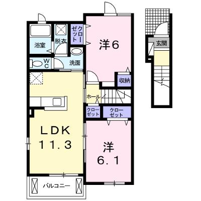 プリザーブ　Ⅱ 202【管理NO：1-017766101-02020】 ★家具家電は申し込み後に搬入します 2026年08月中旬入居可能の外観画像