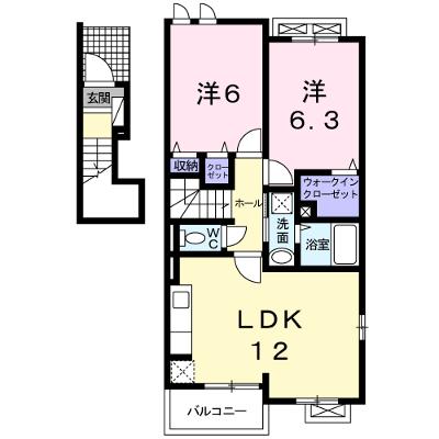 ジェルメ　４７　Ｃ 201【管理NO：1-017368203-02010】 ★家具家電は申し込み後に搬入しますの外観画像