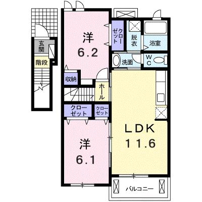 エテルノ・アロッジオ弐番館 203【管理NO：1-016587801-02030】 ★家具家電は申し込み後に搬入しますの外観画像