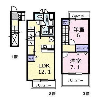 マ－ヴェラスＣ 204【管理NO：1-012058701-02040】 ★家具家電は申し込み後に搬入します 2026年07月中旬入居可能の外観画像
