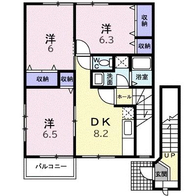タウニーヒルズ 201【管理NO：1-009413101-02010】 ★家具家電は申し込み後に搬入しますの外観画像