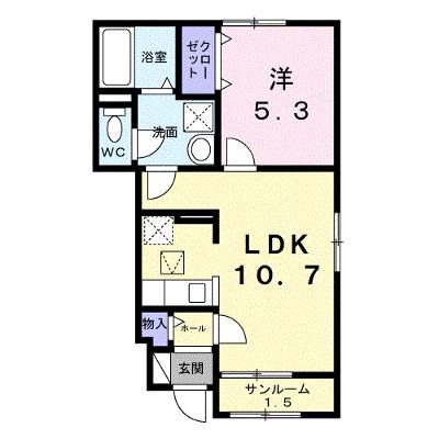 シャトーＫＩＮＫＩ　Ａ 105【管理NO：1-028483101-01050】 ★家具家電は申し込み後に搬入します★ ★2026年09月上旬入居可能★の外観画像