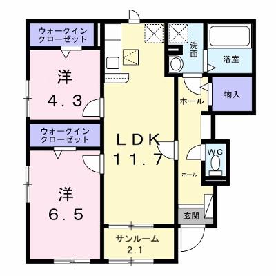 ブロッサム　プラム館 101【管理NO：1-028320001-01010】 ★家具家電は申し込み後に搬入しますの外観画像