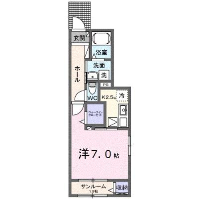 カーサ　健 102【管理NO：1-027873701-01020】 ★家具家電は申し込み後に搬入しますの外観画像
