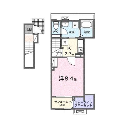 シャンス　トロワ 203【管理NO：1-027642601-02030】 ★家具家電は申し込み後に搬入しますの外観画像