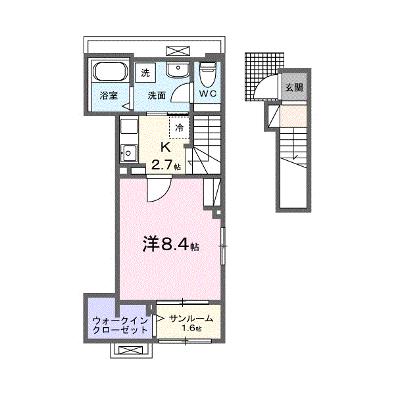 シャンス　トロワ 201【管理NO：1-027642601-02010】 ★家具家電は申し込み後に搬入しますの外観画像