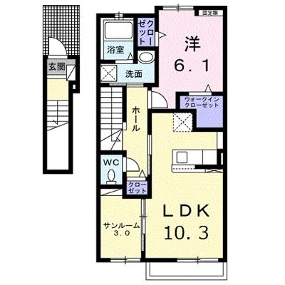 グランディ八重東 203【管理NO：1-026693401-02030】 ★家具家電は申し込み後に搬入しますの外観画像