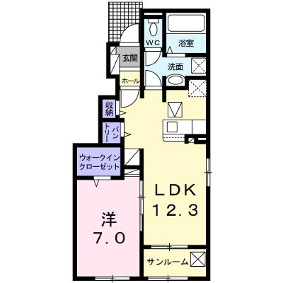 サニー　Ｓ 101【管理NO：1-025022001-01010】 ★家具家電は申し込み後に搬入します 2026年08月中旬入居可能の外観画像