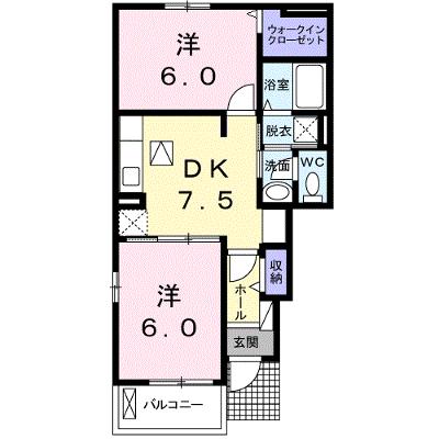 エストフォンテーヌⅡ 101【管理NO：1-024404301-01010】 ★家具家電は申し込み後に搬入しますの外観画像