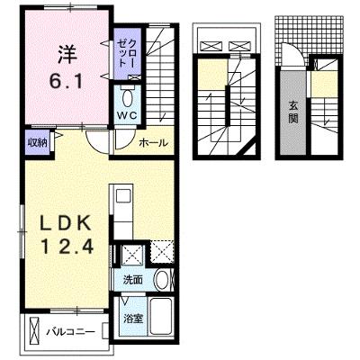 プリムローズ　壱番館 303【管理NO：1-022165001-03030】 ★家具家電は申し込み後に搬入します★の外観画像