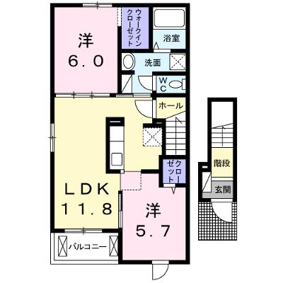 マーベラス　メゾンⅠ 201【管理NO：1-021100301-02010】 ★家具家電は申し込み後に搬入しますの外観画像