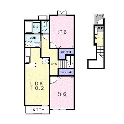 ソレイユ１番館 203【管理NO：1-012704601-02030】 ★家具家電は申し込み後に搬入します★の外観画像