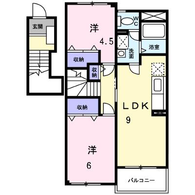 シャポー・ルージュＭ 202【管理NO：1-011439701-02020】 ★家具家電は申し込み後に搬入しますの外観画像