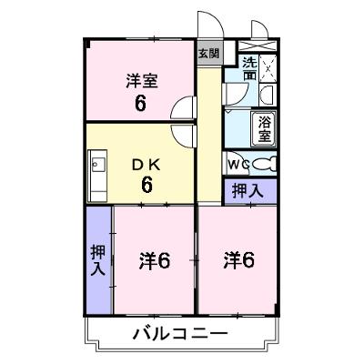 ニューマリッチ沖本 303【管理NO：1-001648201-03030】 ★家具家電は申し込み後に搬入しますの外観画像