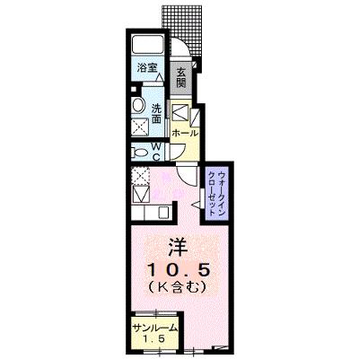 エスペランサ　Ⅰ 103【管理NO：1-026208301-01030】 ★家具家電は申し込み後に搬入しますの外観画像