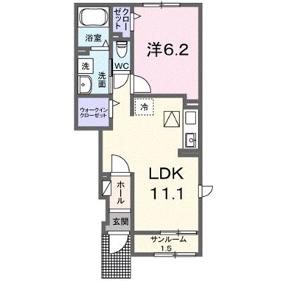 ソレイユテラス徳山 102【管理NO：1-028684101-01020】 ★家具家電は申し込み後に搬入します 2026年08月下旬入居可能の外観画像