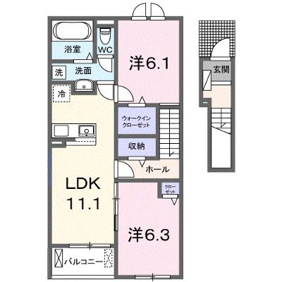 セリーンガーデン　Ⅳ 203【管理NO：1-028504004-02030】 ★家具家電は申し込み後に搬入します★の外観画像