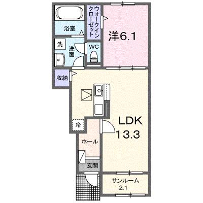 セリーンガーデン　Ⅰ 103【管理NO：1-028504001-01030】 ★家具家電は申し込み後に搬入します★の外観画像