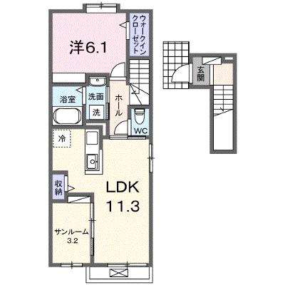 ブリーズガーデン　Ⅰ 201【管理NO：1-028419001-02010】 ★家具家電は申し込み後に搬入しますの外観画像