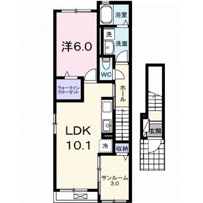 ウッドスプリング山根　Ｂ 201【管理NO：1-027822101-02010】 ★家具家電は申し込み後に搬入します 2026年07月下旬入居可能の外観画像
