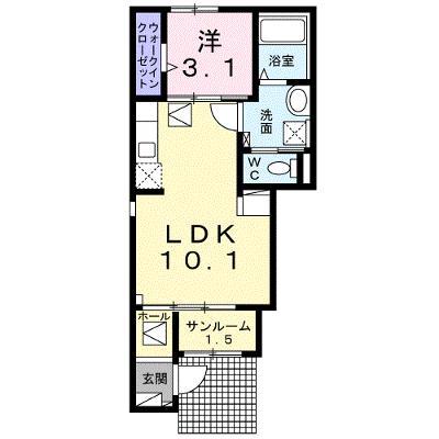 グリーンホームⅢ 101【管理NO：1-026297101-01010】 ★家具家電は申し込み後に搬入します★の外観画像