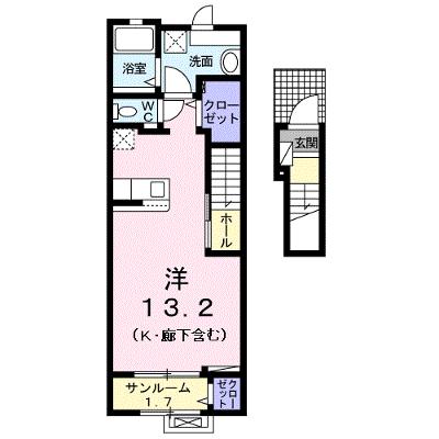 ツインズグレース　Ｂ 203【管理NO：1-025426602-02030】 ★家具家電は申し込み後に搬入します★の外観画像