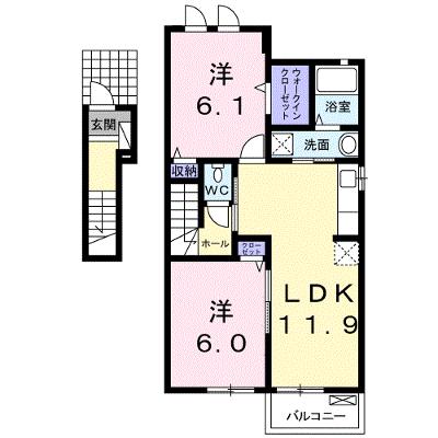 アウローラ　Ｋ 201【管理NO：1-018806001-02010】 ★家具家電は申し込み後に搬入しますの外観画像