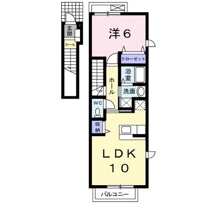トレジャーガーデンⅠ 201【管理NO：1-011306601-02010】 ★家具家電は申し込み後に搬入しますの外観画像