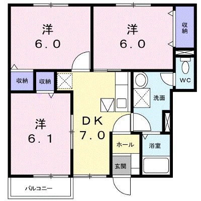 ソレアードⅡ 101【管理NO：1-010623402-01010】 ★家具家電は申し込み後に搬入しますの外観画像