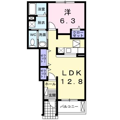 フラン・デスパシオＢ 102【管理NO：1-017222102-01020】 ★家具家電は申し込み後に搬入しますの外観画像