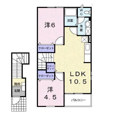 パストラルＢ 205【管理NO：1-012515302-02040】 ★家具家電は申し込み後に搬入します★の外観画像