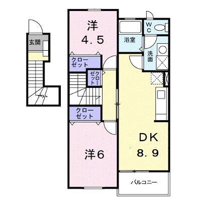 パレス　サンヒルズ　Ｂ 202【管理NO：1-011852302-02020】 ★家具家電は申し込み後に搬入しますの外観画像