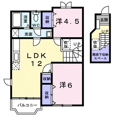 メルヴェイユーＳＡＫＵＲＡ．Ｂ 203【管理NO：1-010493102-02030】 ★家具家電は申し込み後に搬入します★の外観画像