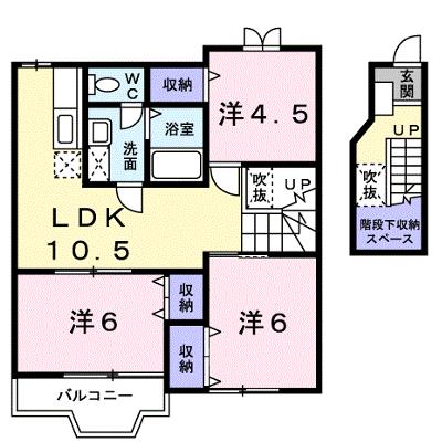 アメニティハイツ　Ｄ 203【管理NO：1-010227202-02030】 ★家具家電は申し込み後に搬入しますの外観画像