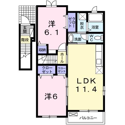 ソレイユ　レヴァーＢ 201【管理NO：1-016738802-02010】 ★家具家電は申し込み後に搬入しますの外観画像
