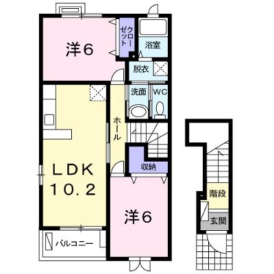 ディアコートＣ 201【管理NO：1-015986701-02010】 2026年07月上旬入居可能の外観画像