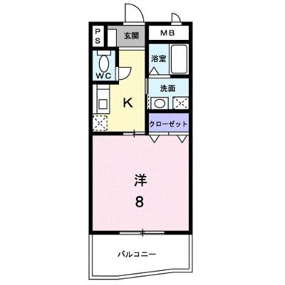 サムデイ小郡 205【管理NO：1-011853201-02050】 ★家具家電は申し込み後に搬入します★ ★2026年10月上旬入居可能★の外観画像