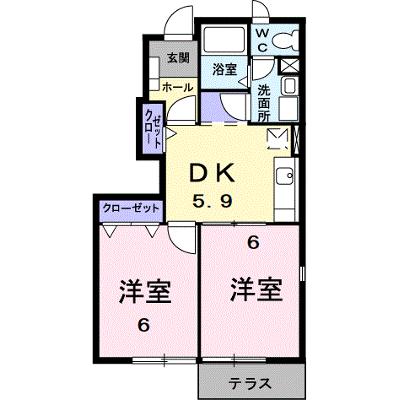 パレス　サンヒルズ　Ａ 101【管理NO：1-011852301-01010】 ★家具家電は申し込み後に搬入します★の外観画像