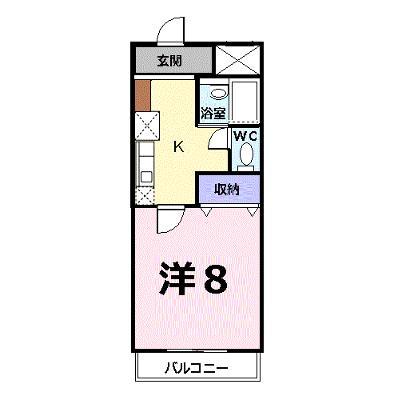 シャン・ド・フレーズ 203【管理NO：1-007978501-02030】 ★家具家電は申し込み後に搬入しますの外観画像
