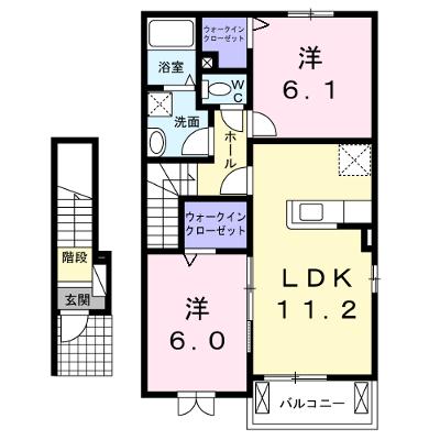 プラシードＫ．Ｋ　Ａ 204【管理NO：1-019385201-02040】 ★家具家電は申し込み後に搬入します★の外観画像