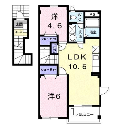 メロウパヒューム蘭 201【管理NO：1-011832602-02010】 ★家具家電は申し込み後に搬入しますの外観画像