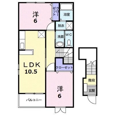 コア　みのりＢ 201【管理NO：1-014323802-02010】 ★家具家電は申し込み後に搬入しますの外観画像