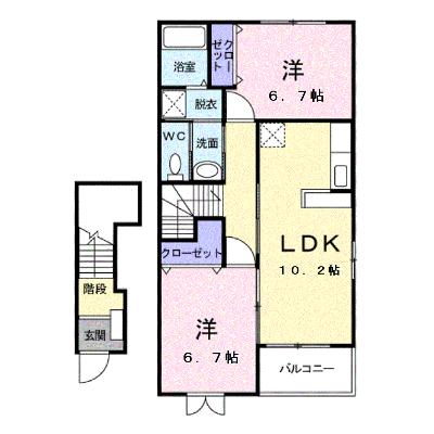 オアゾ　β 204【管理NO：1-012873302-02040】 ★家具家電は申し込み後に搬入しますの外観画像