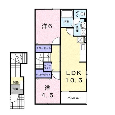 プレリーメゾンＯＧ　Ⅴ 203【管理NO：1-012344001-02030】 ★家具家電は申し込み後に搬入します★の外観画像