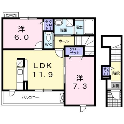 フルール・メゾンＣ 203【管理NO：1-013671003-02030】 ★家具家電は申し込み後に搬入します★の外観画像