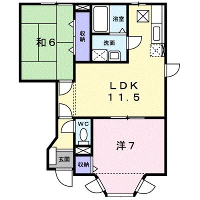 ロジュマンⅡ番館 103【管理NO：1-009662802-01030】 ★家具家電は申し込み後に搬入しますの外観画像
